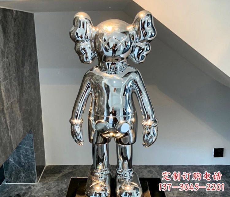 广东不锈钢商场卡通机器人雕塑