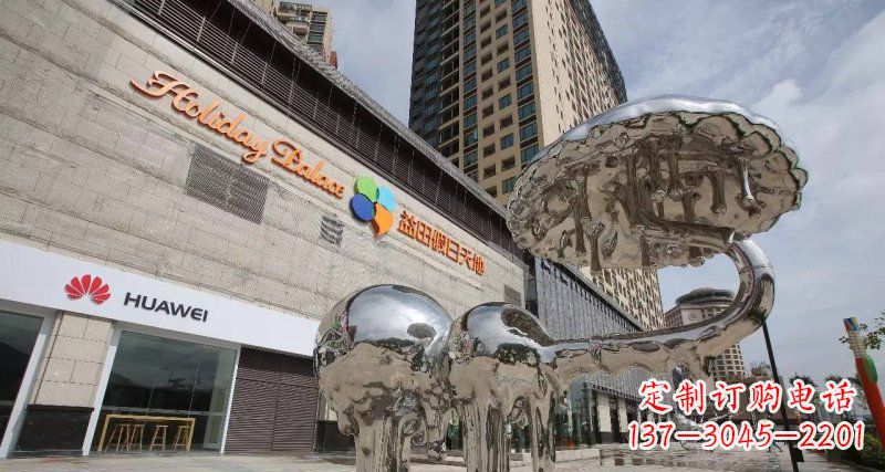 广东不锈钢门前的大象雕塑