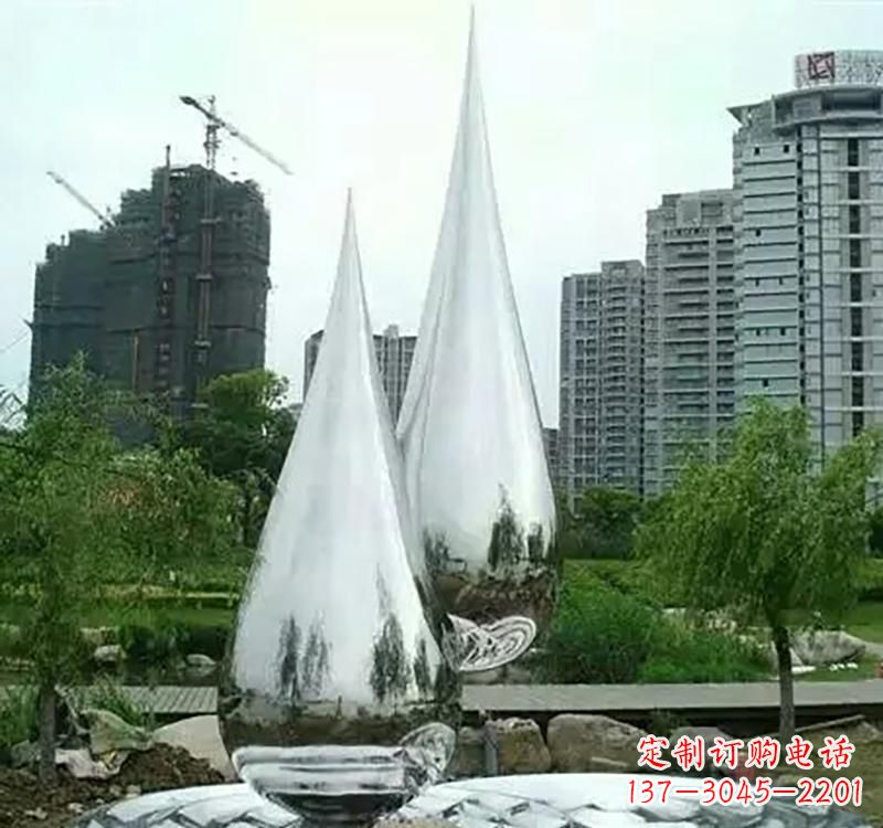 广东不锈钢水滴拱门雕塑