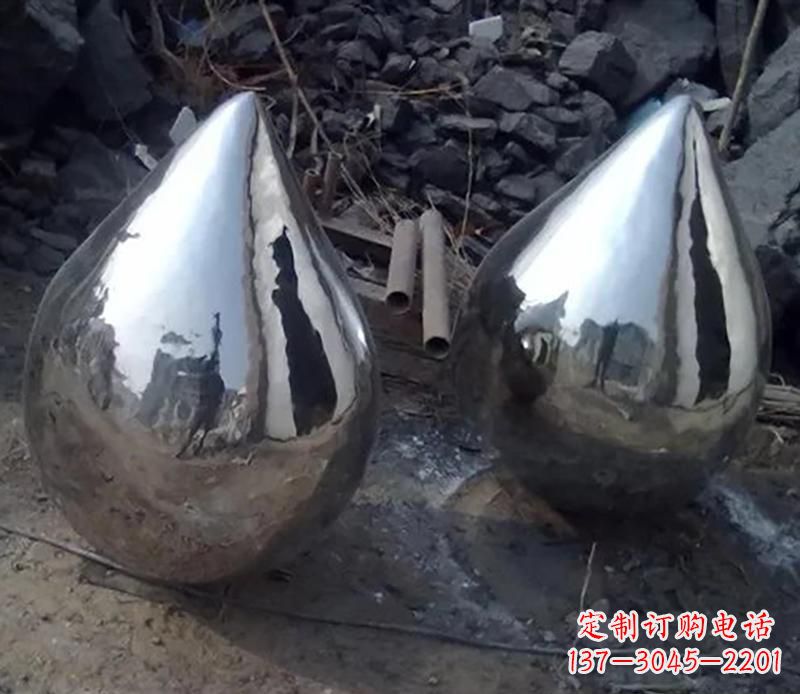 广东不锈钢水滴景观雕塑