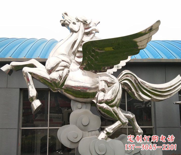广东不锈钢踏云的飞马城市雕塑