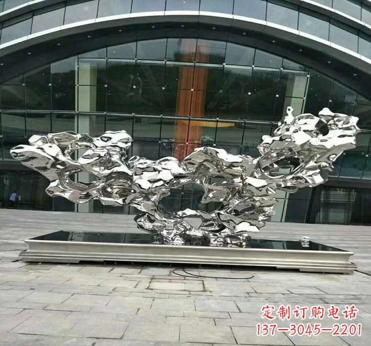 广东不锈钢太湖石抽象雕塑