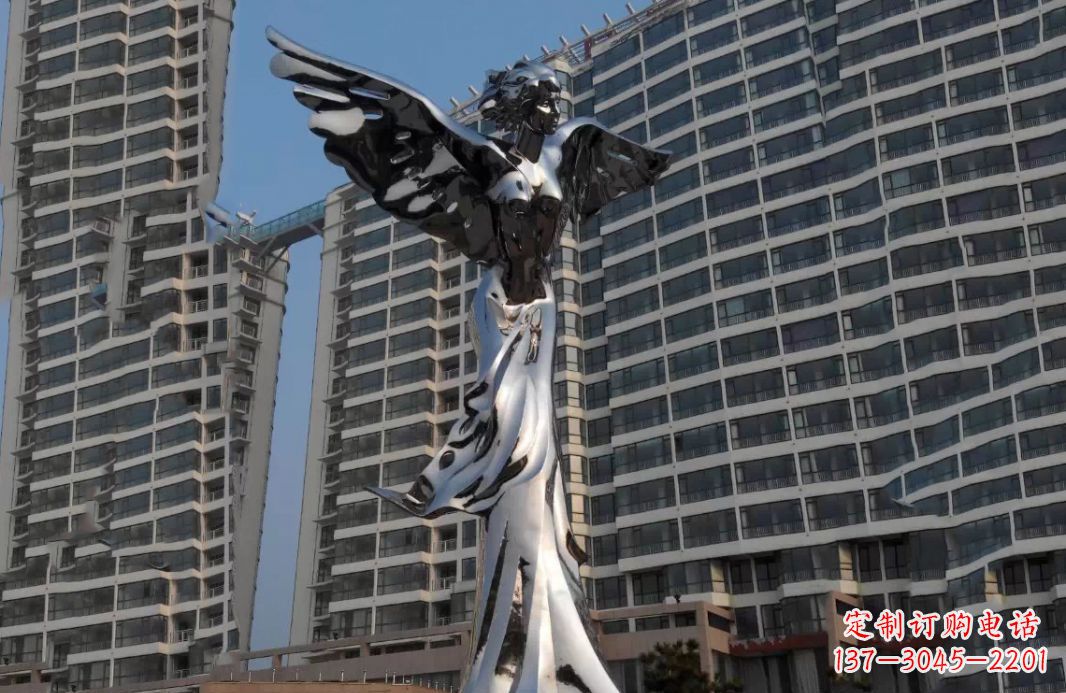 广东不锈钢天使城市景观雕塑