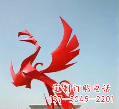广东不锈钢铁艺凤凰雕塑美丽的象征