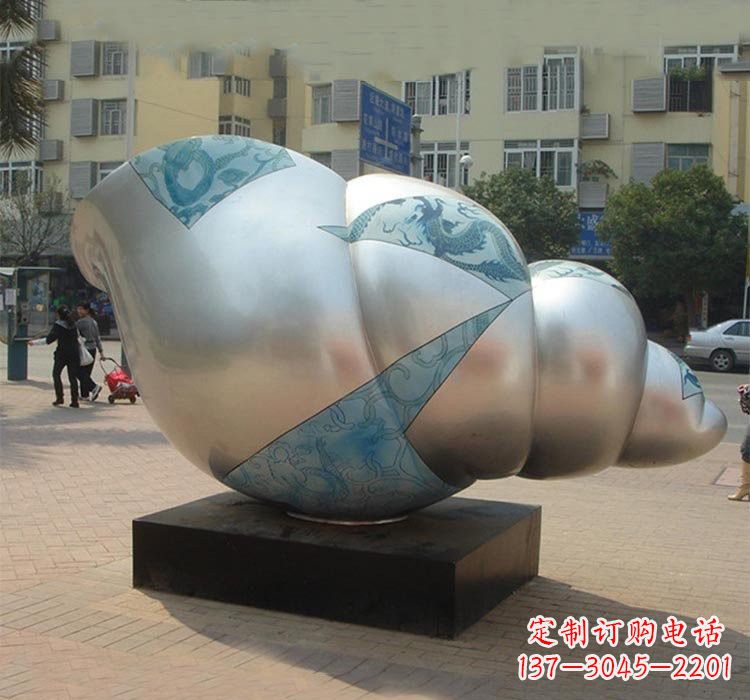 广东不锈钢小区海螺雕塑