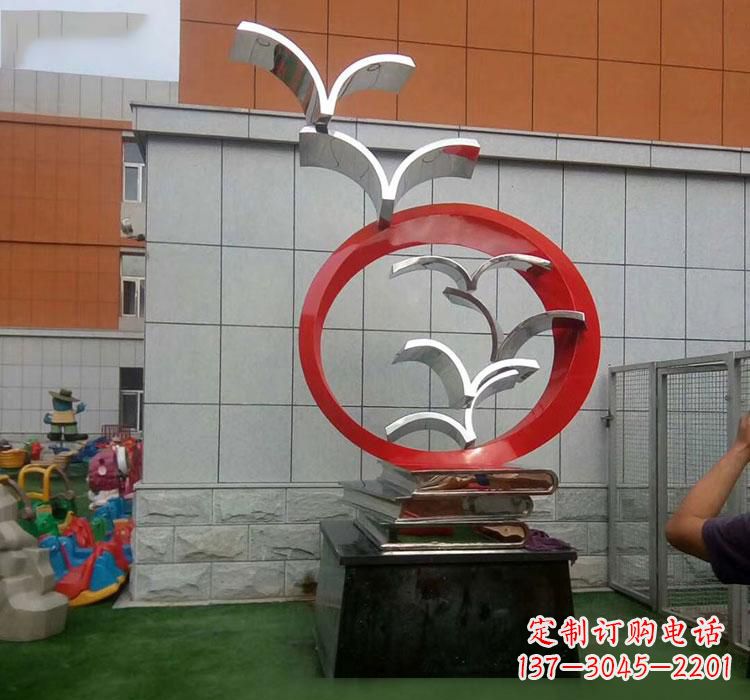 广东不锈钢校园雕刻书籍雕塑