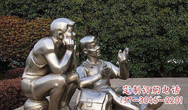 广东不锈钢的学生雕塑