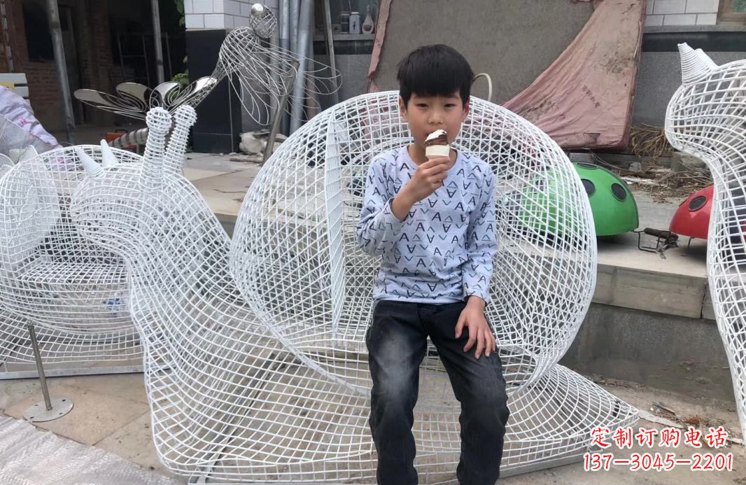 广东不锈钢艺术蜗牛座椅