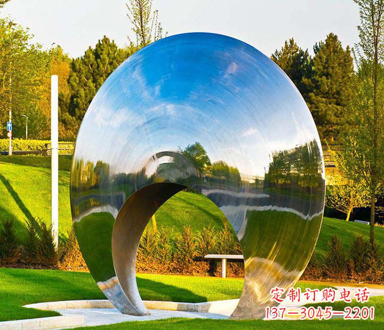 广东不锈钢圆环抽象雕塑1