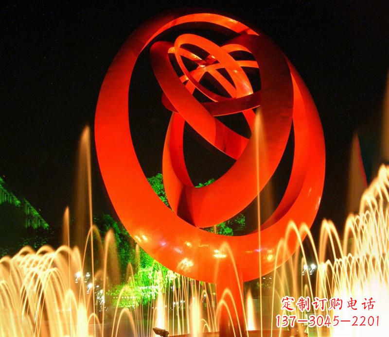 广东不锈钢圆环抽象雕塑