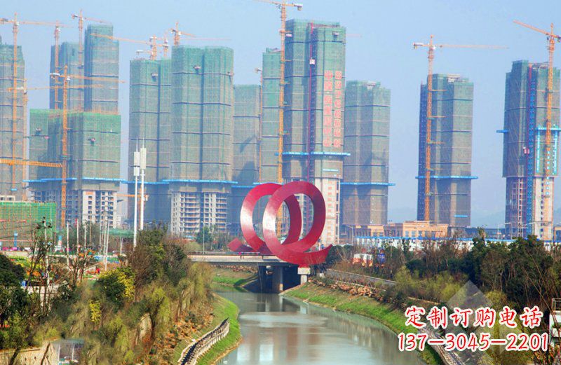 广东不锈钢圆环公园雕塑 (2)