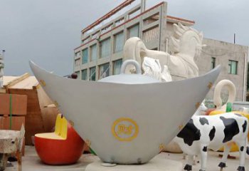 广东不锈钢元宝雕塑精美而珍贵