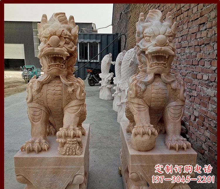 广东麒麟门口雕塑——传承古老文化的精灵