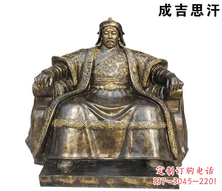 广东成吉思汗人物铜雕 (3)