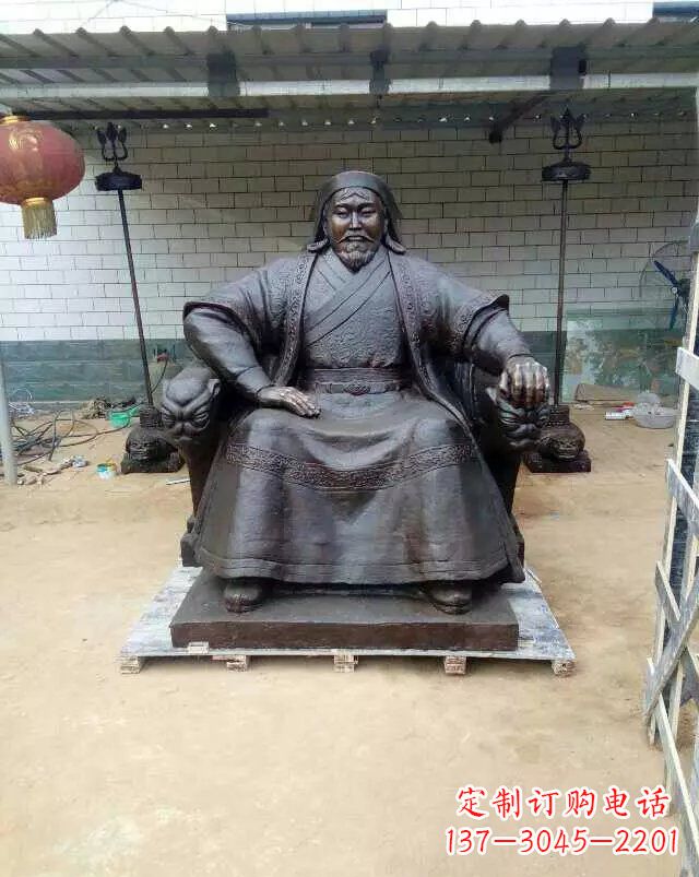 广东成吉思汗铜雕
