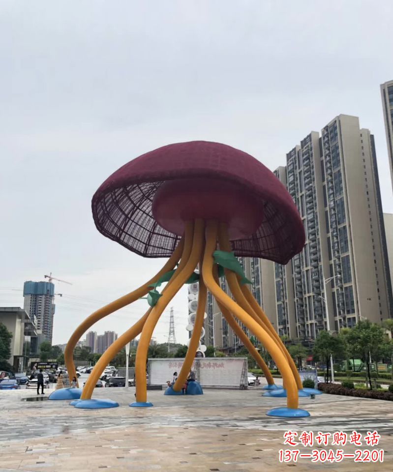广东城市不锈钢蘑菇景观雕塑