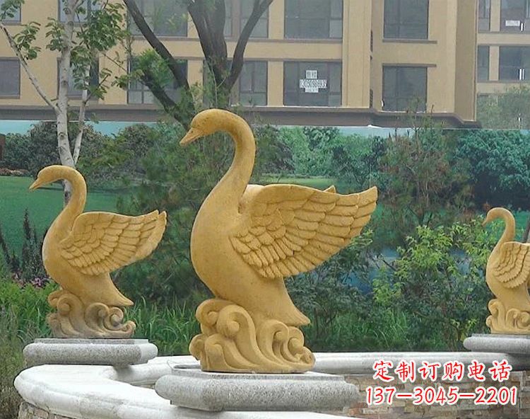 广东天鹅雕塑美丽的园林装饰