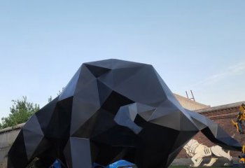 广东华尔街牛大型玻璃钢动物雕塑