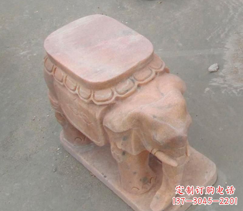 广东大理石大象石凳