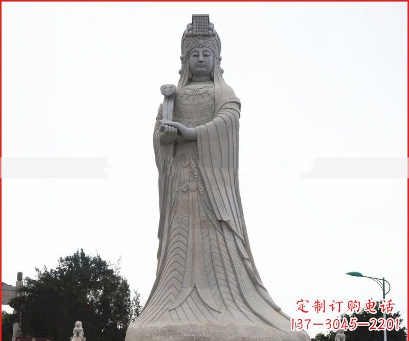 广东大理石大型妈祖神像雕塑
