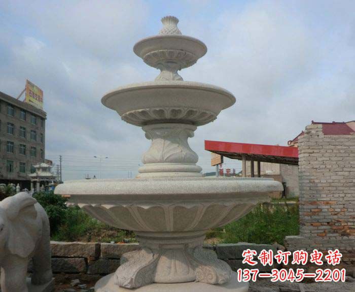 广东喷泉雕塑灵动精致的大理石美