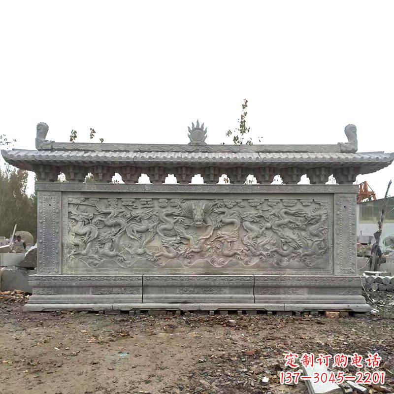 广东大理石影壁雕塑美丽的艺术精品