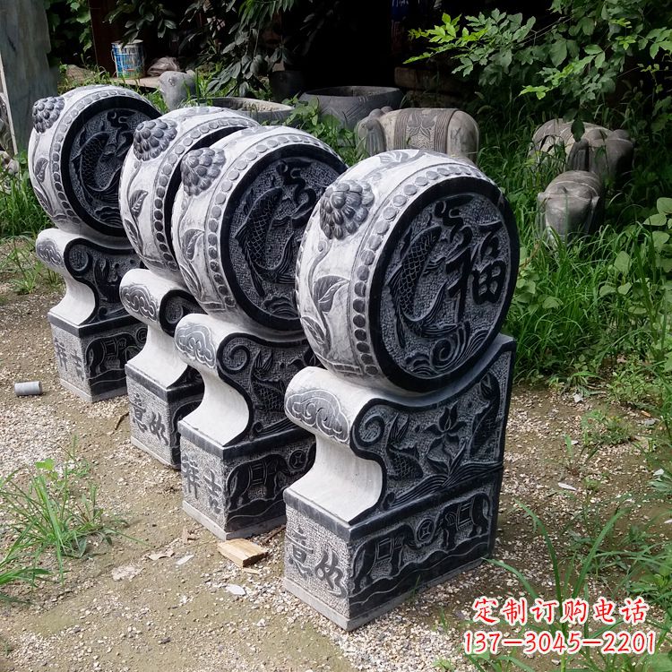 广东大理石雕门墩