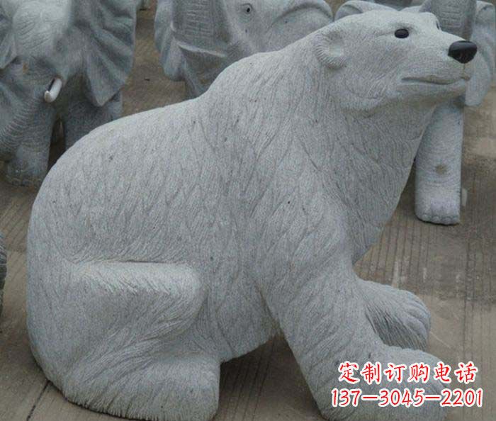 广东精美大理石雕刻的北极熊