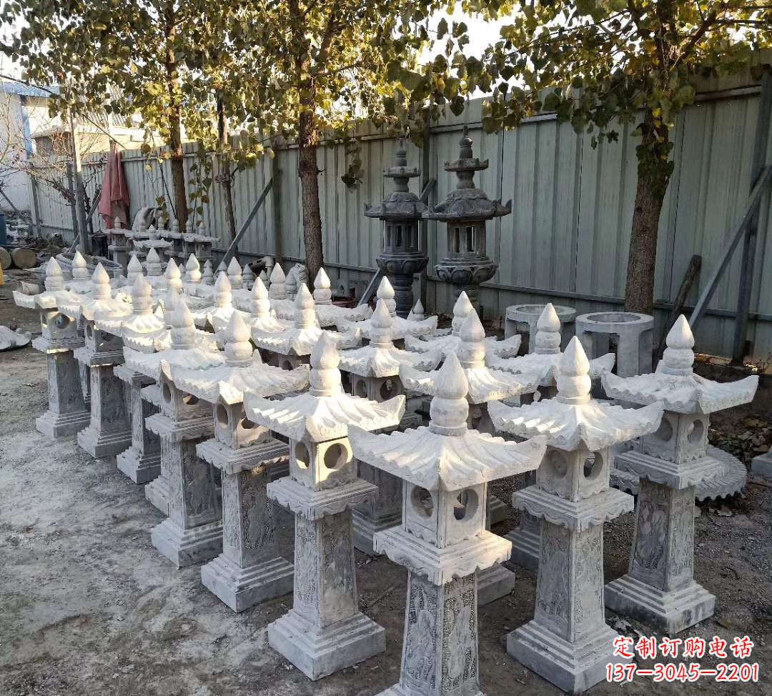 广东优雅摩登,大理石公园石灯雕塑