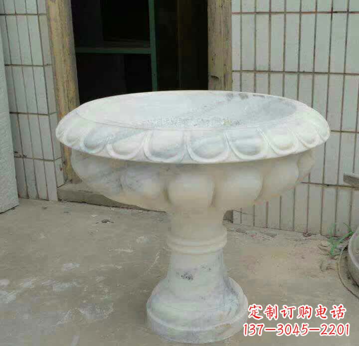 广东大理石花盆雕塑 