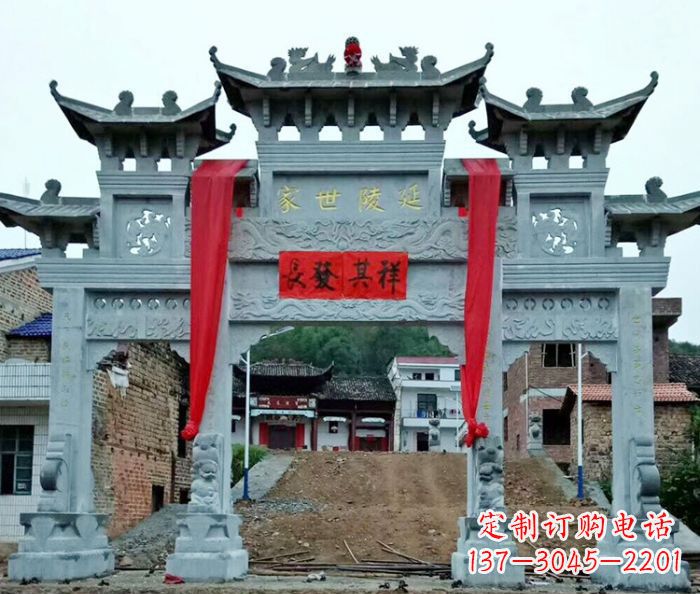 广东大理石景区石雕牌坊 (4)