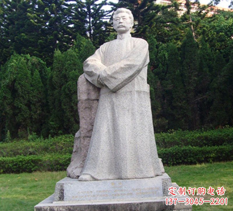 广东精美独特的鲁迅大理石雕塑