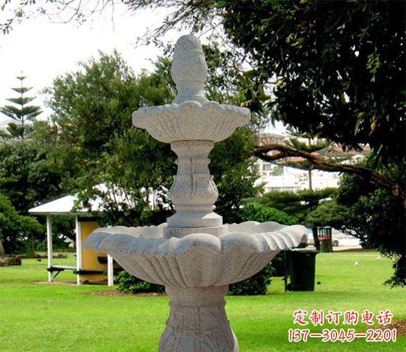 广东大理石双层喷泉雕塑,精美绝伦