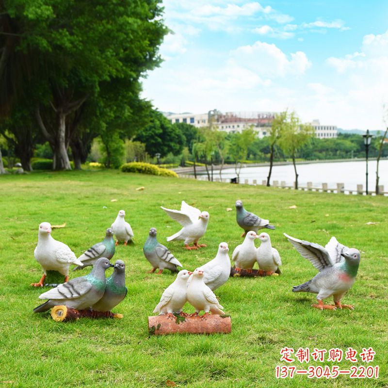 广东大学和平鸽雕塑