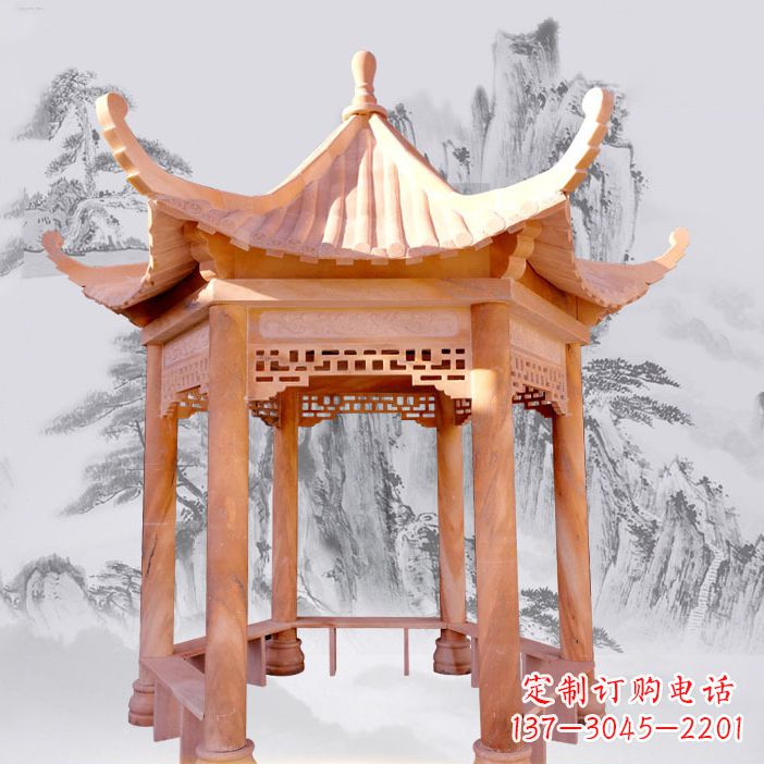广东单层大理石凉亭