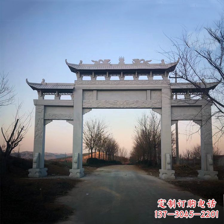 广东品质卓越的道路三门石牌坊雕塑