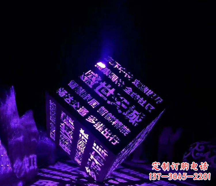 广东发光不锈钢字体艺术雕塑