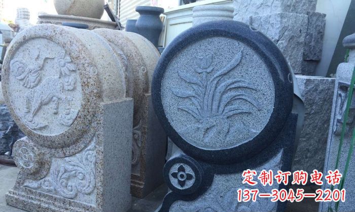 广东传统仿古抱鼓门墩雕塑
