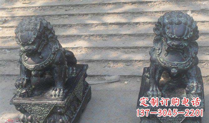 广东艺术级仿古狮子铜雕