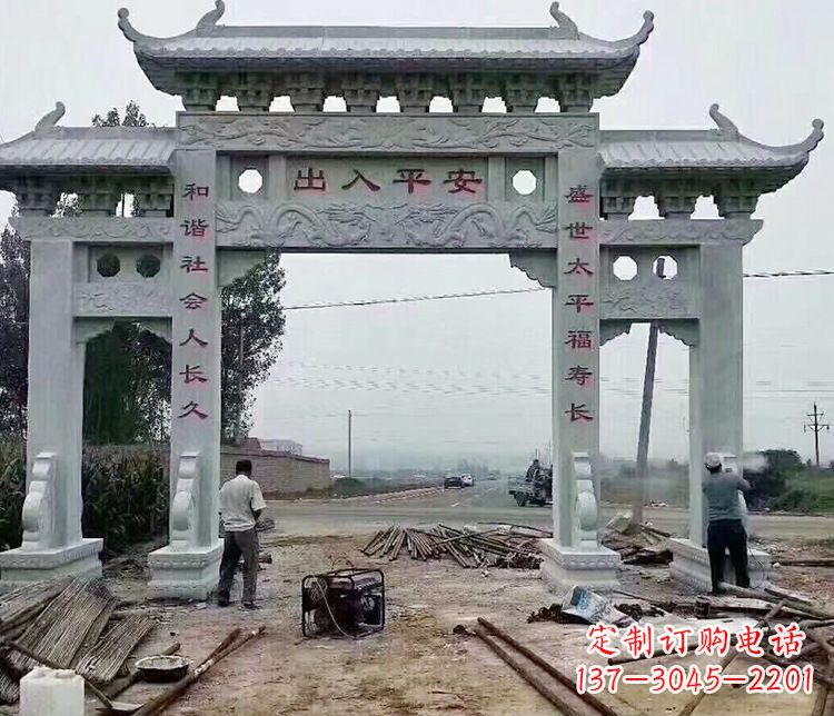 广东仿古石牌坊石雕