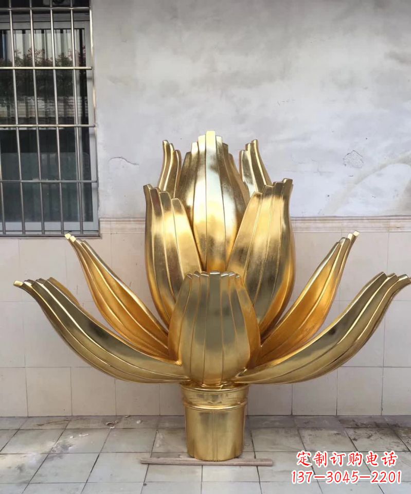广东精美不锈钢荷花雕塑