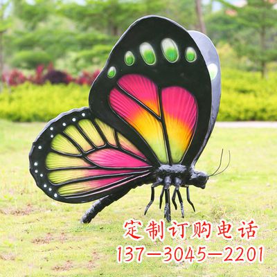 广东仿真蝴蝶_品红色款405x78x110
