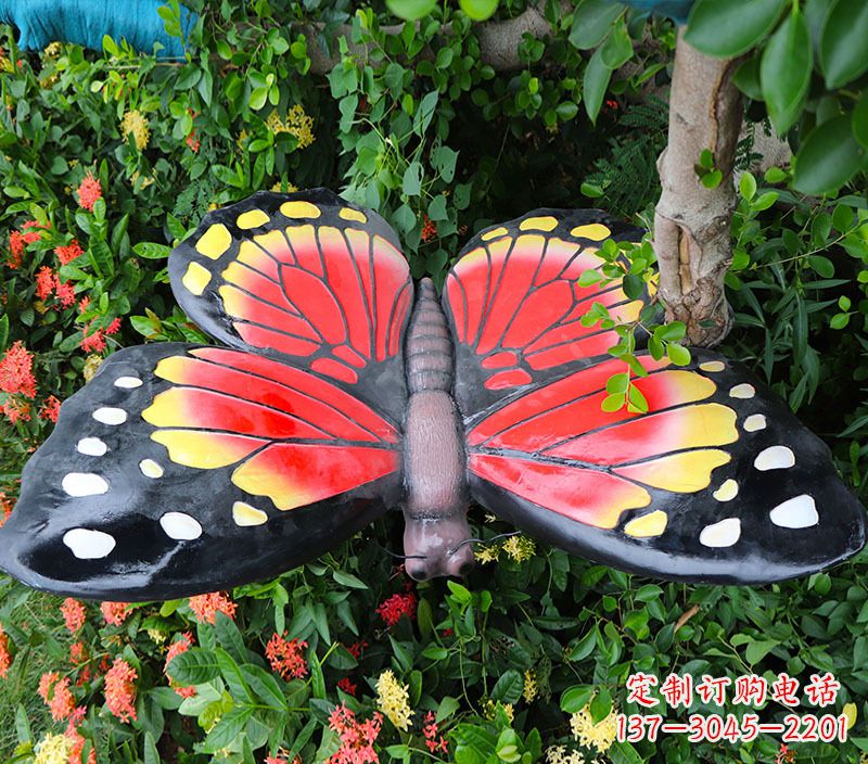 广东雕刻精美的蝴蝶摆件