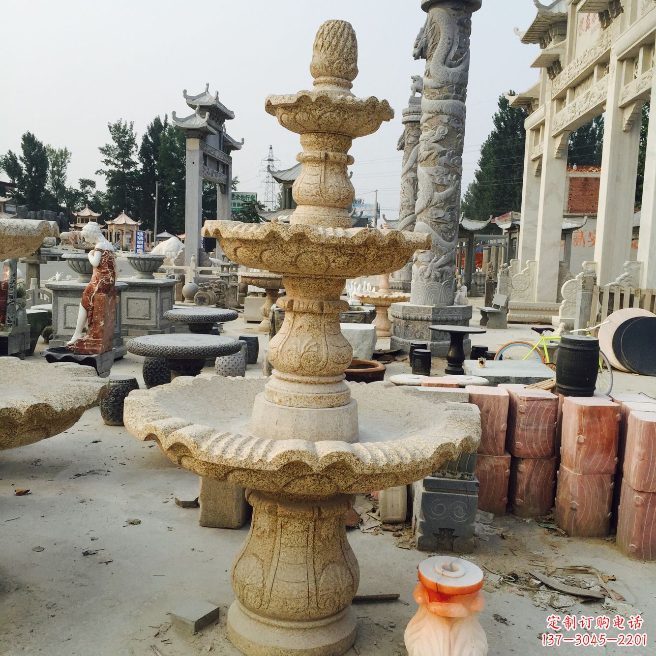 广东风水球喷泉 石雕