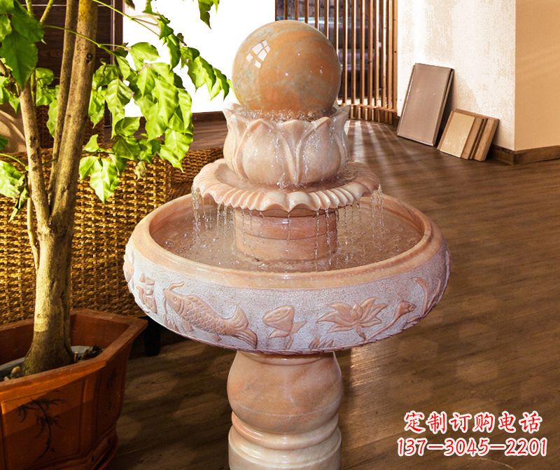 广东风水球石雕图片