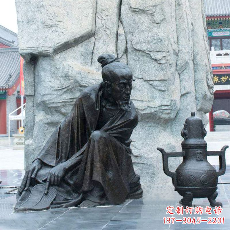 广东中国医史传承葛洪炼丹情景雕塑