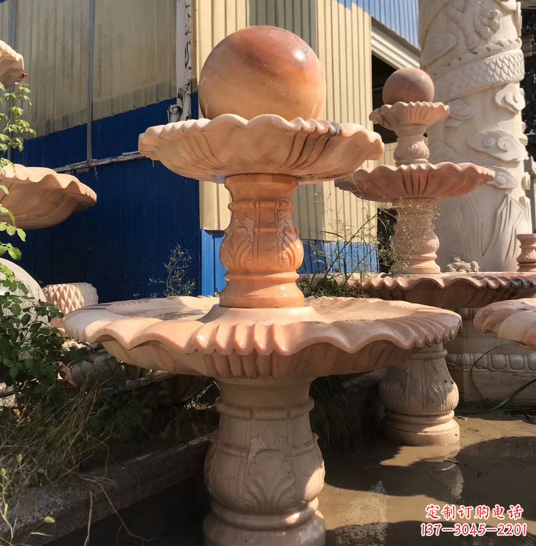 广东各类石雕风水球