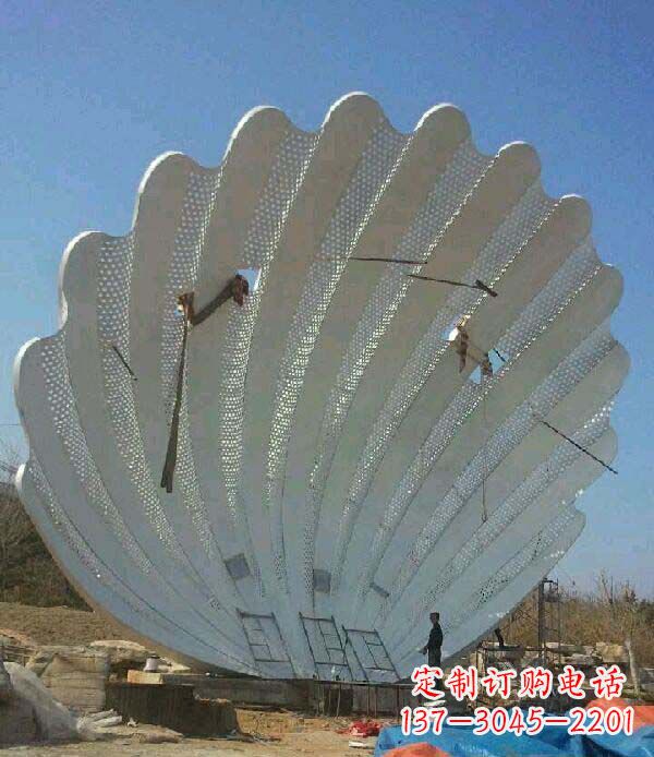 广东公园不锈钢贝壳雕塑
