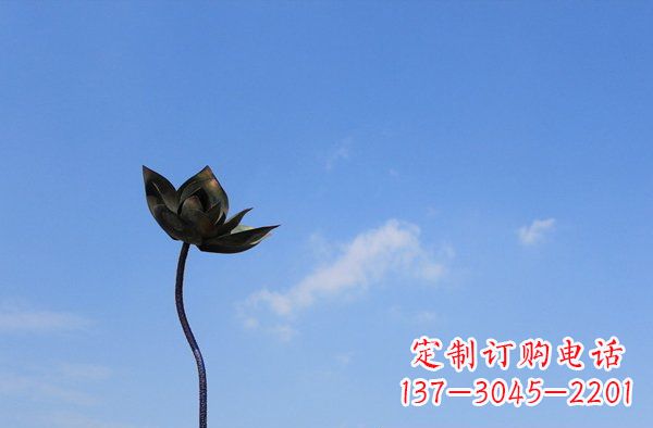 广东公园不锈钢荷花雕塑