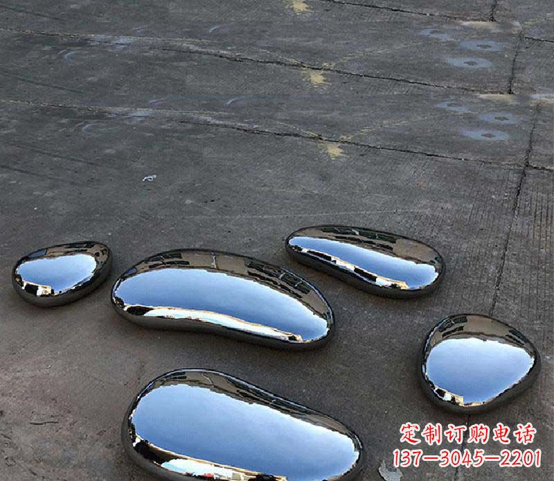 广东公园不锈钢水滴景观雕塑1